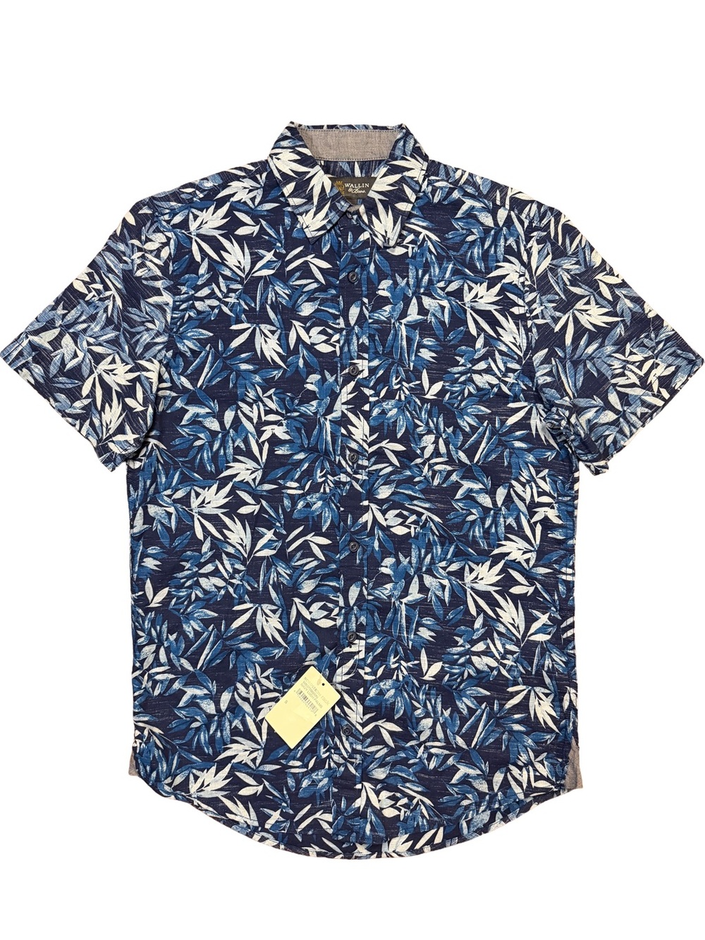 Wallin & Bros 2019 Lush Palms Leaf-Print Short Sleeve Button-Down Shirt Men S